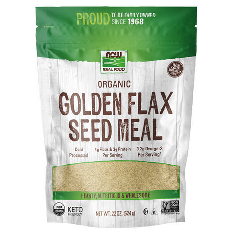 Golden Flax Seed Organic Meal 22 oz by Now Foods