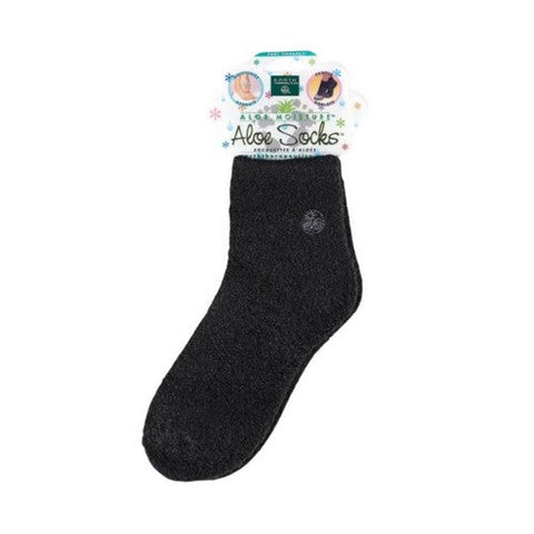 Earth Therapeutics, Aloe Socks Foot Therapy To Pamper And Moisturize Black, 1 Pair Earth Therapeutics