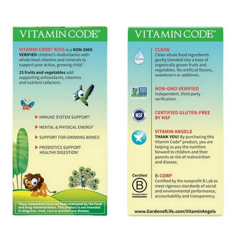 Garden of Life, Vitamin Code Kids Cherry Berry Chewables Bears, Kids, 60 Count Garden of Life