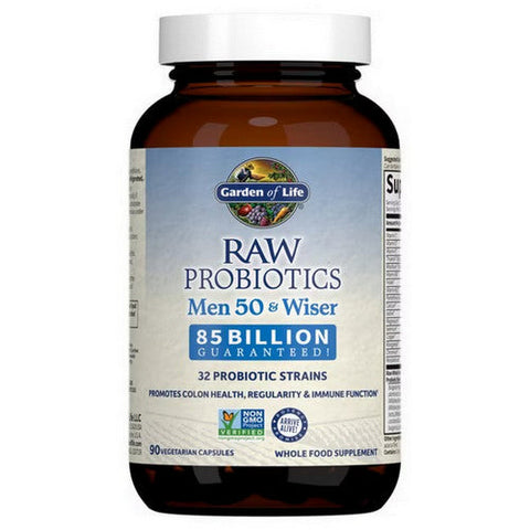 Garden of Life, RAW Probiotics Men, 50 & Wiser 90 caps Garden of Life