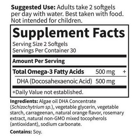 Minami Nutrition, Minami Nutrition VeganDHA Formula, Orange 60 softgel Minami Nutrition