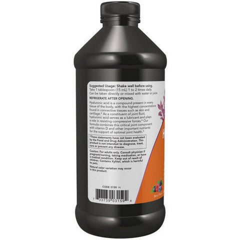 Now Foods, Hyaluronic Acid Liquid, 100 Mg, 16 Oz Now Foods