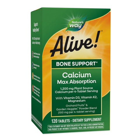 Alive! Calcium Bone Support 120 tabs by Nature's Way