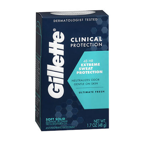 Gillette, Clinical Protection Antiperspirant Deodorant Soft Solid Ultimate Fresh, 1.7 Oz Gillette