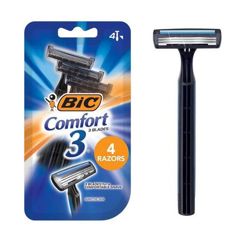 Bic, Comfort 3 Sensitive Skin, 4 Each Bic