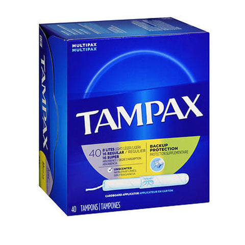 Tampax, Tampons Multipax Flushable Applicator Regular Super Lites, 40 each Tampax