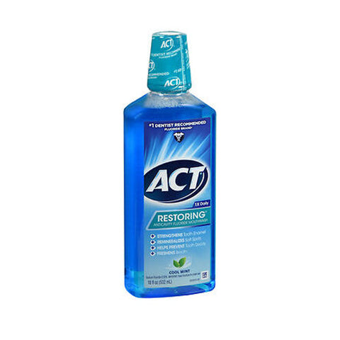 Act, Restoring Anticavity Fluoride Mouthwash Cool Mint, 18 Oz Act