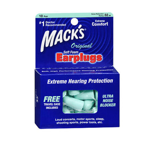 Mack's, Original Soft Foam Earplugs, 10 Pairs Mack's