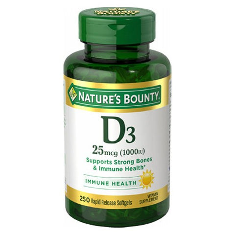 Nature's Bounty, D3 High Potency, 1000 IU, 250 Count Nature's Bounty