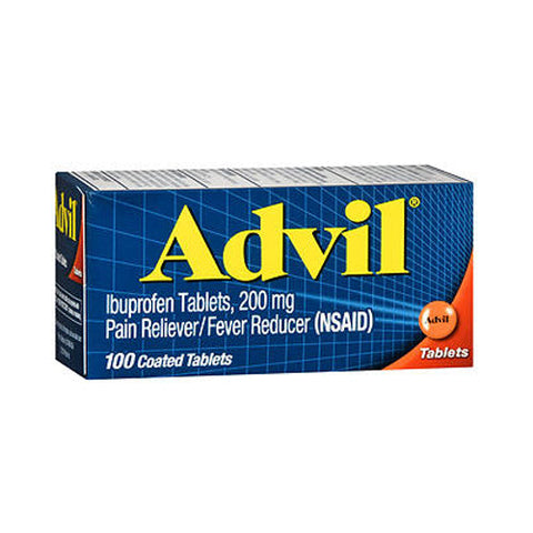 Advil, Ibuprofen Pain Reliever Fever Reducer, 200 Mg, 100 Tabs Advil