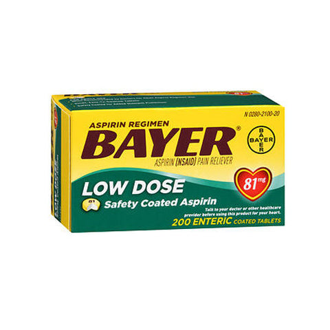 Bayer, Low Dose Safety Coated Aspirin Regimen Pain Reliever Tablets, 81 Mg, 200 Count Bayer