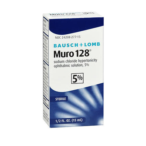 Bausch + Lomb, Muro 128 Sodium Chloride 5% Hypertonicity Ophthalmic Solution, 15 Ml Bausch + Lomb