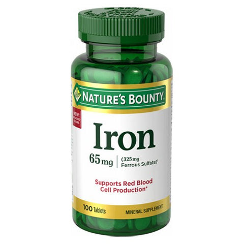 Nature's Bounty, Iron, 65 Mg, 100 Tablets Nature's Bounty