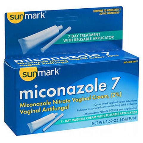 Sunmark, Miconazole 7 Vaginal Antifungal Reusable Applicator, 1.59 Oz Sunmark
