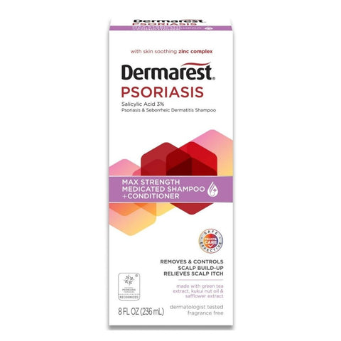 Dermarest, Psoriasis Medicated Shampoo Plus Conditioner, 8 oz Dermarest