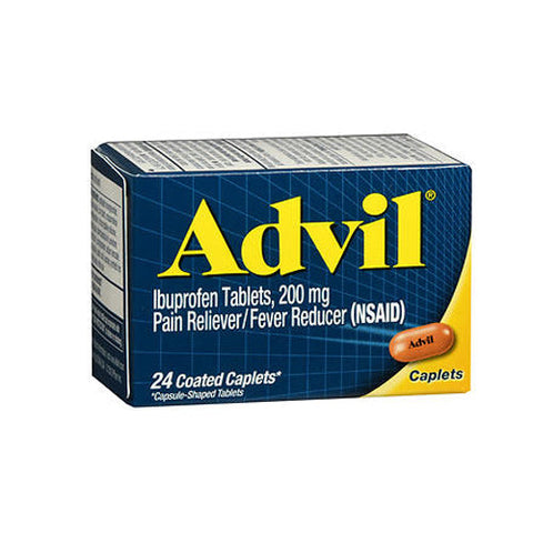 Advil, Ibuprofen Pain Reliever Fever Reducer, 200 mg, 24 Caplets Advil