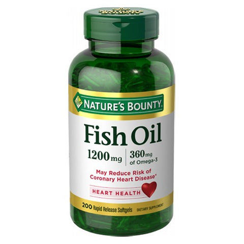 Nature's Bounty, Fish Oil, 1200 Mg, 200 Softgels Nature's Bounty