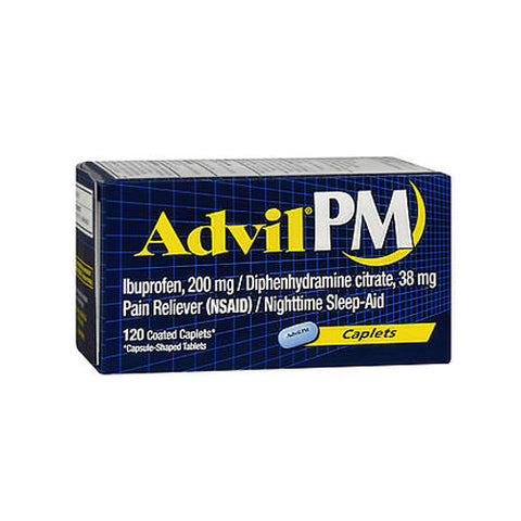 Polident, Advil Pain Reliever And Nighttime Sleep Aid, 120 Caplets Polident