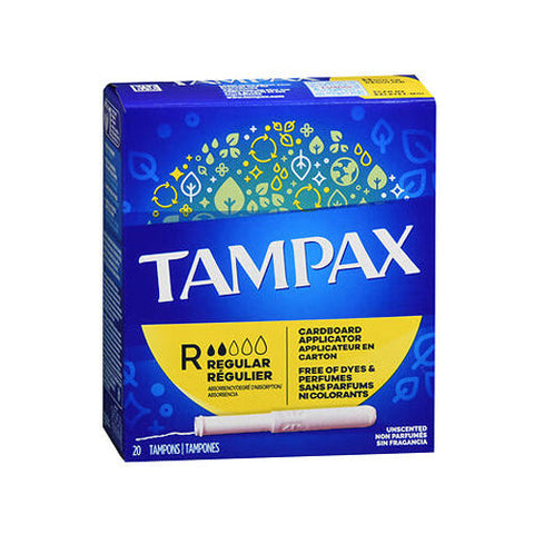 Tampax, Tampons Regular Absorbency Unscented, 20 Count Tampax